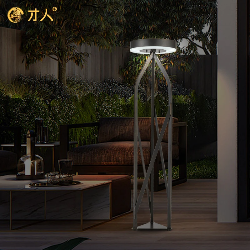 才人全铜户外落地灯 别墅庭院草地灯 家用灯饰客厅置物落地灯具