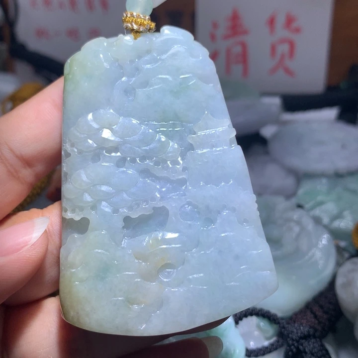 颈饰未镶嵌翡翠保真天然A货翡翠
