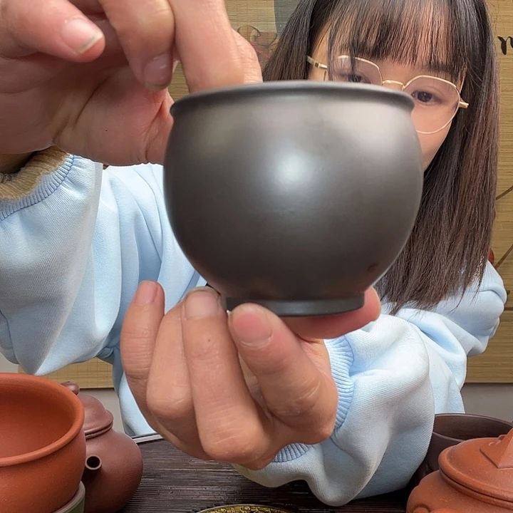 紫砂茶杯原矿紫砂杯