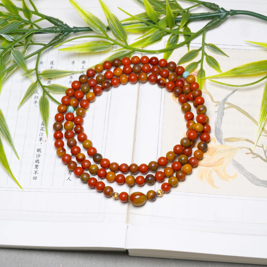 包浆南红18K多圈【承禧百分百原矿】FH10-9256多样性其一