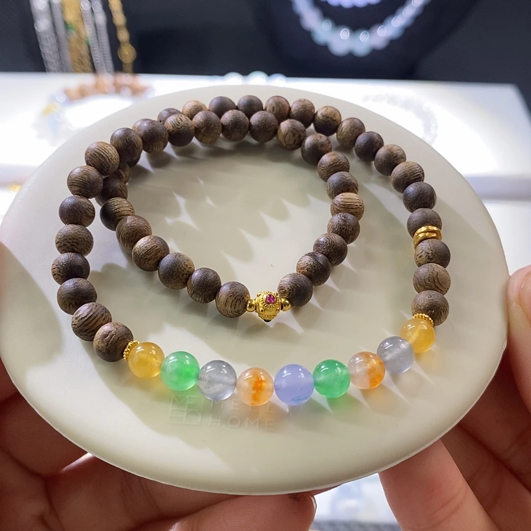 翡翠挂件未镶嵌多圈手串