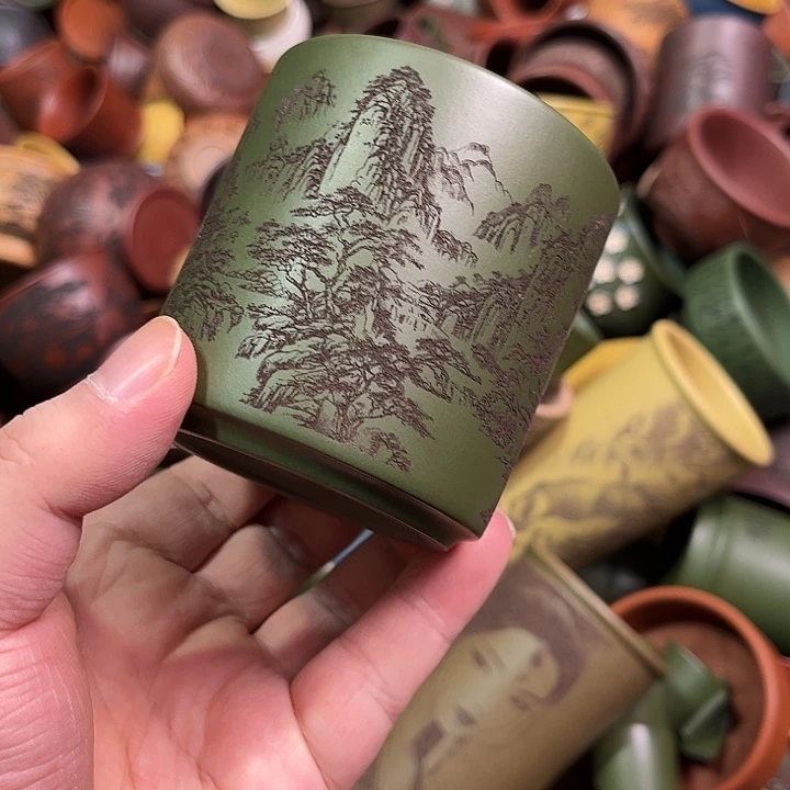 紫砂茶杯全手工紫砂主人杯