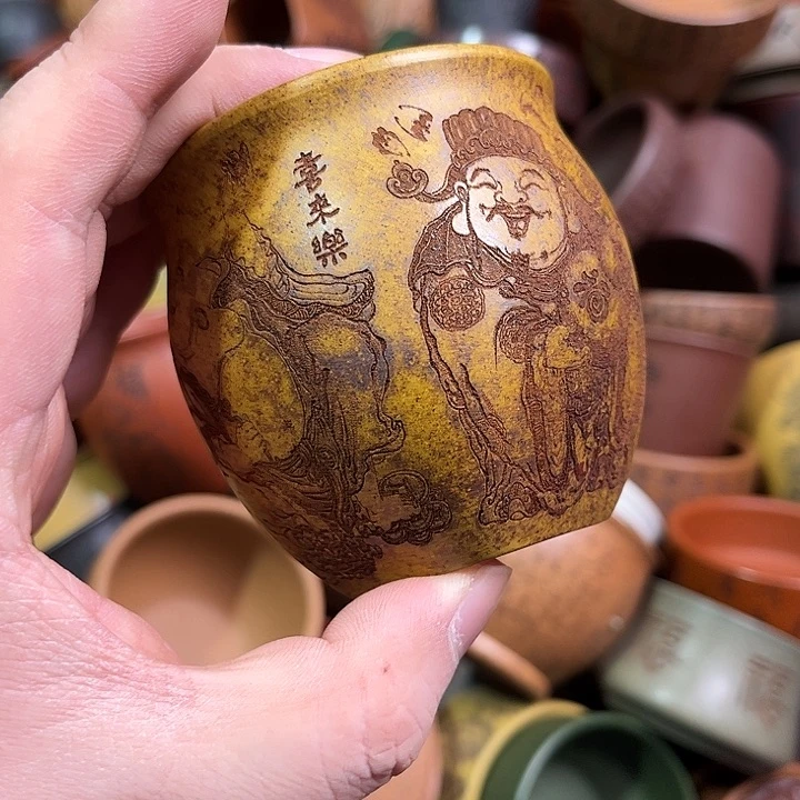 紫砂茶杯全手工紫砂主人杯