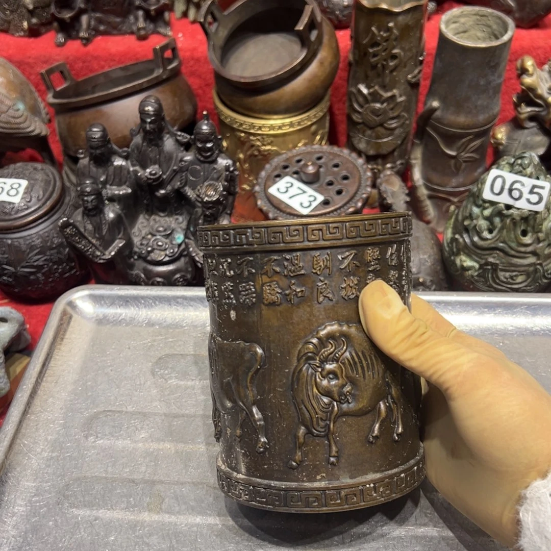 黄铜摆件，文房摆件