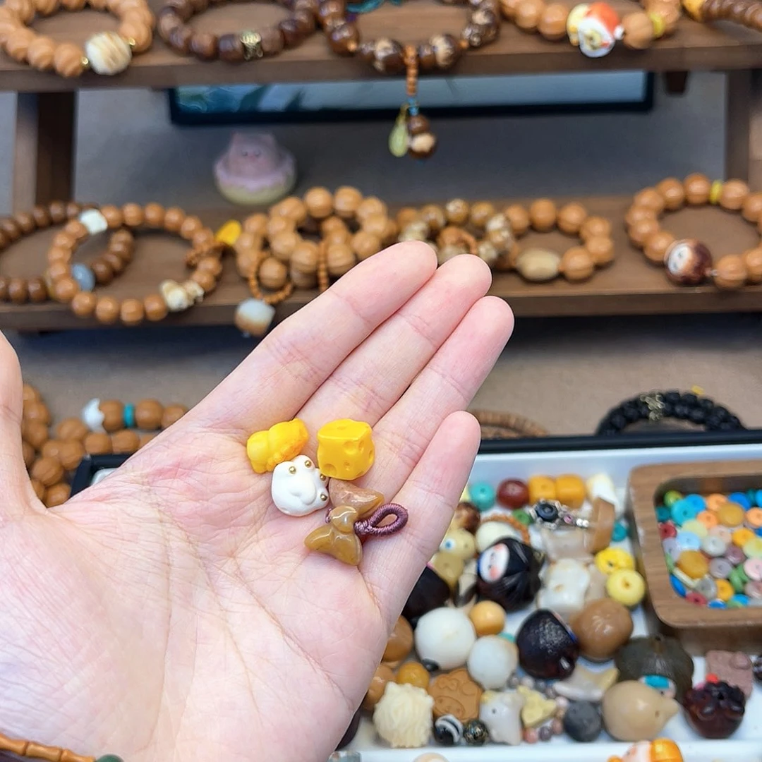 猴头核桃手串橙*呀配件配件