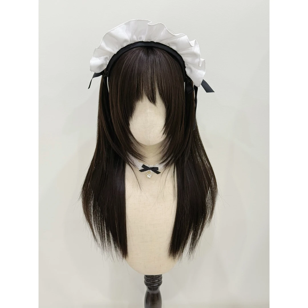 七美假发【奈奈子】高层次动漫感日系黑长直显白全头套中长假发