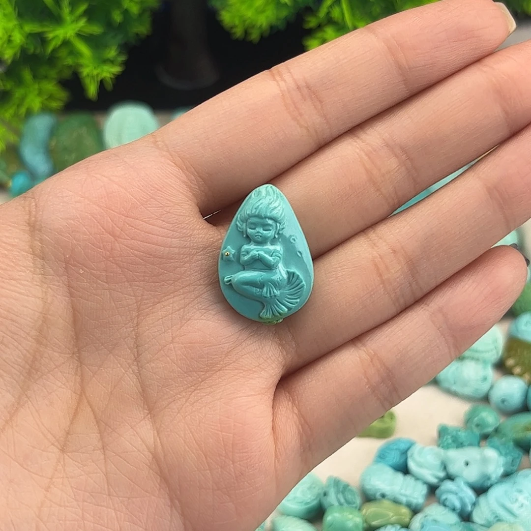 绿松石未镶嵌吊坠(不含链)