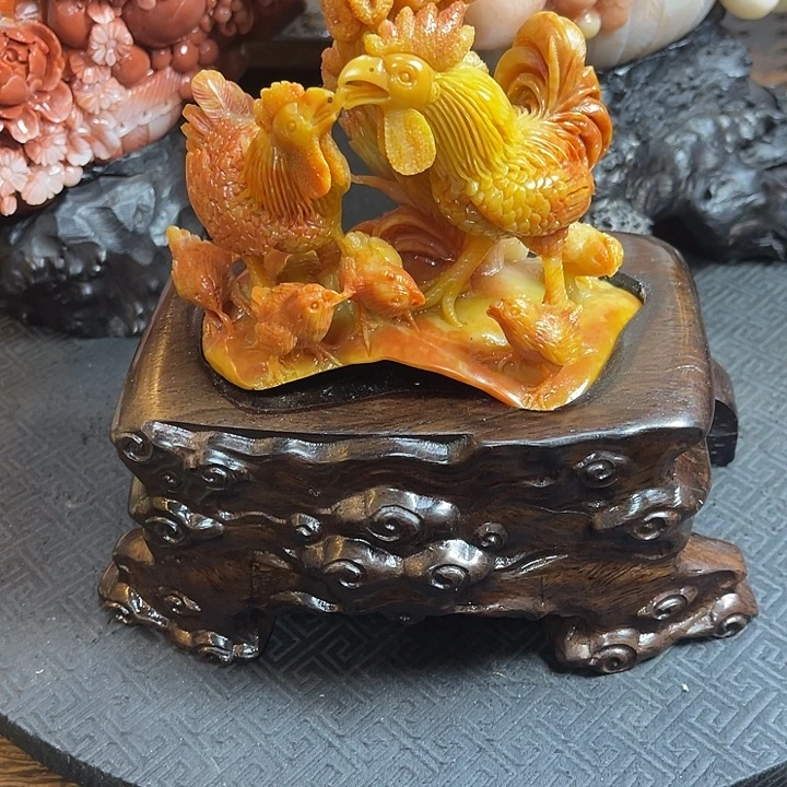 寿山石七星高照摆件