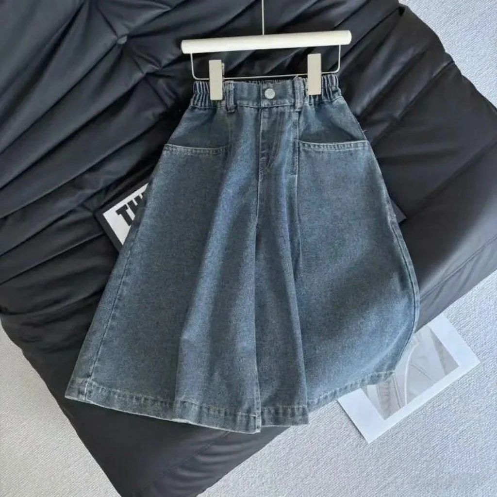 女童秋季牛仔裤2025新款韩版女孩洋气时髦宽松阔腿裤休闲百搭裤子