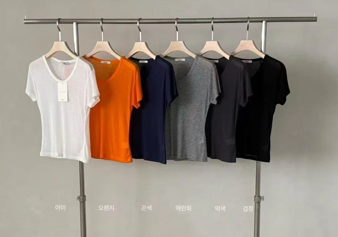 韩国原单薄如蝉翼亲肤T恤衫TX-（3009）