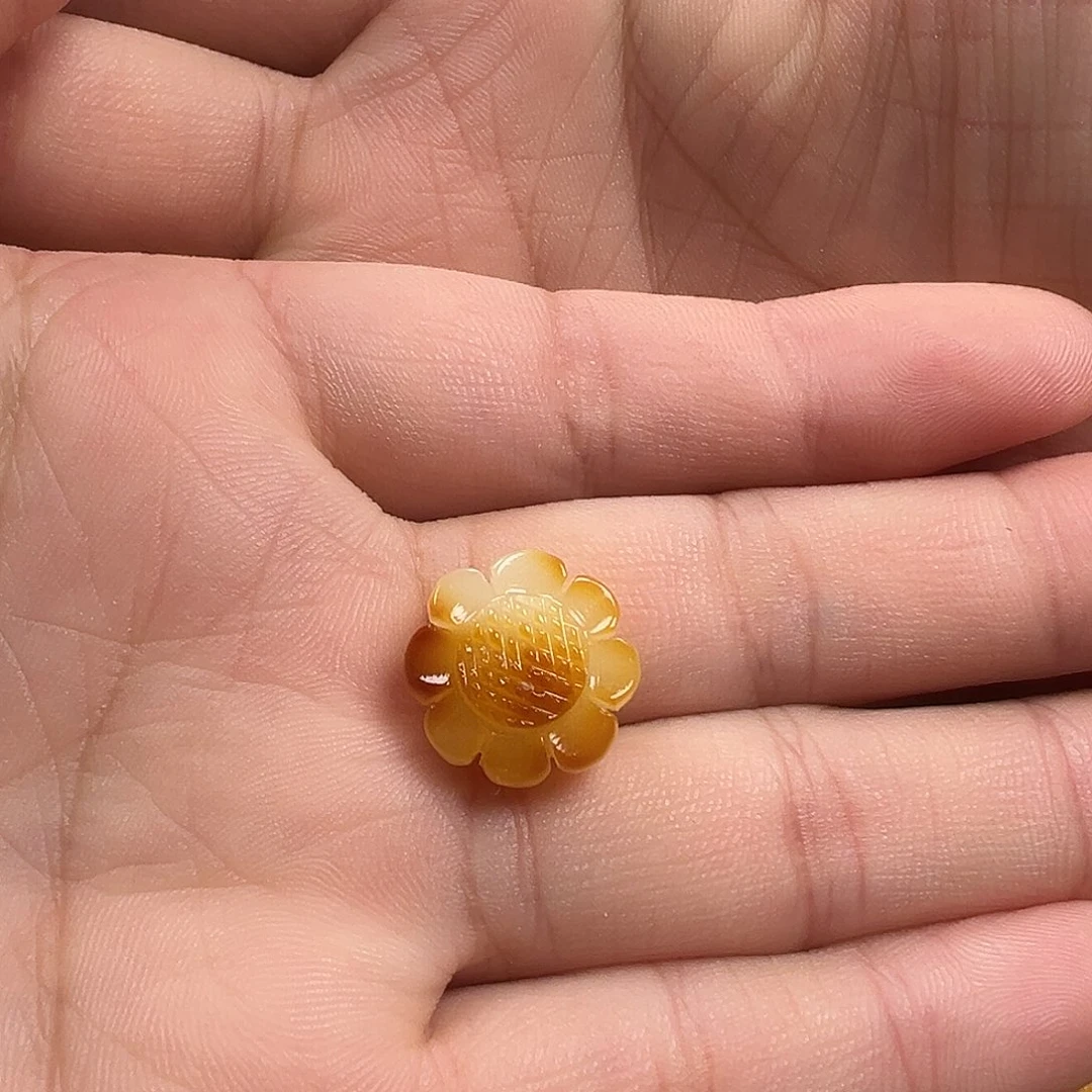 蜜蜡颈饰未镶嵌太阳花提溜