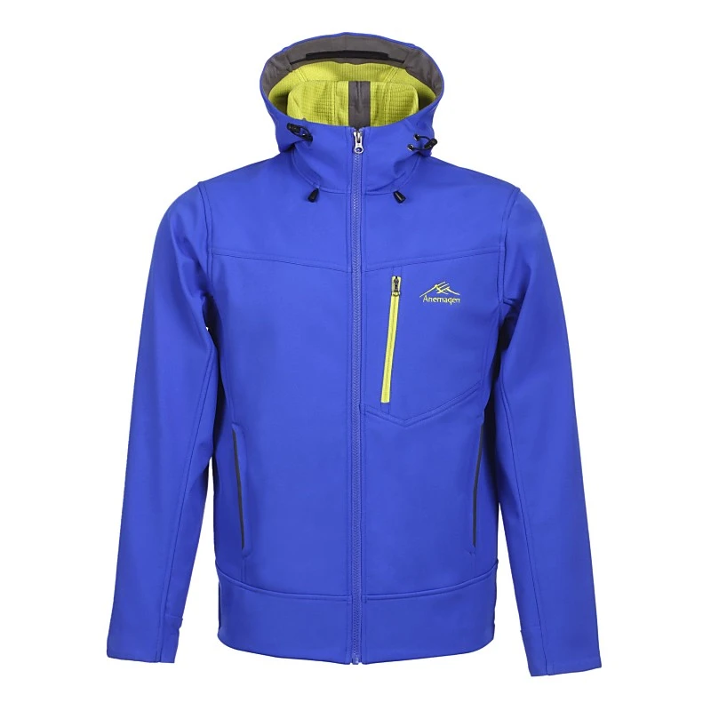 ANEMAQEN 男款软壳外套连帽透气弹力休闲