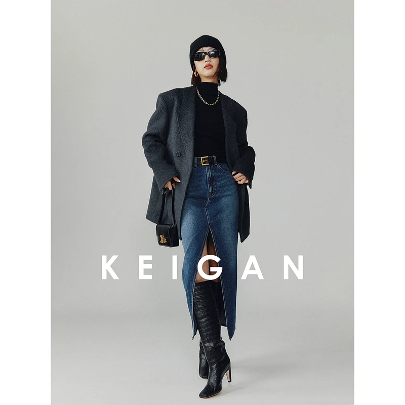 开间/意大利空运 1oo%苏力羊驼 ROW风ji简多造型围巾假领西装大衣