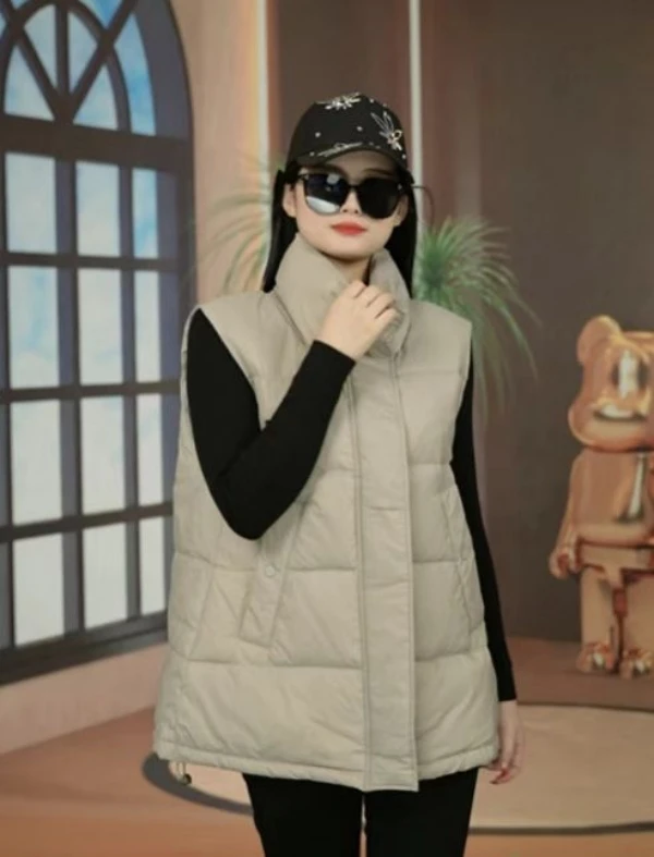 2025潮奢新款白鸭绒免洗男女同款净色款羽绒马甲服-B77