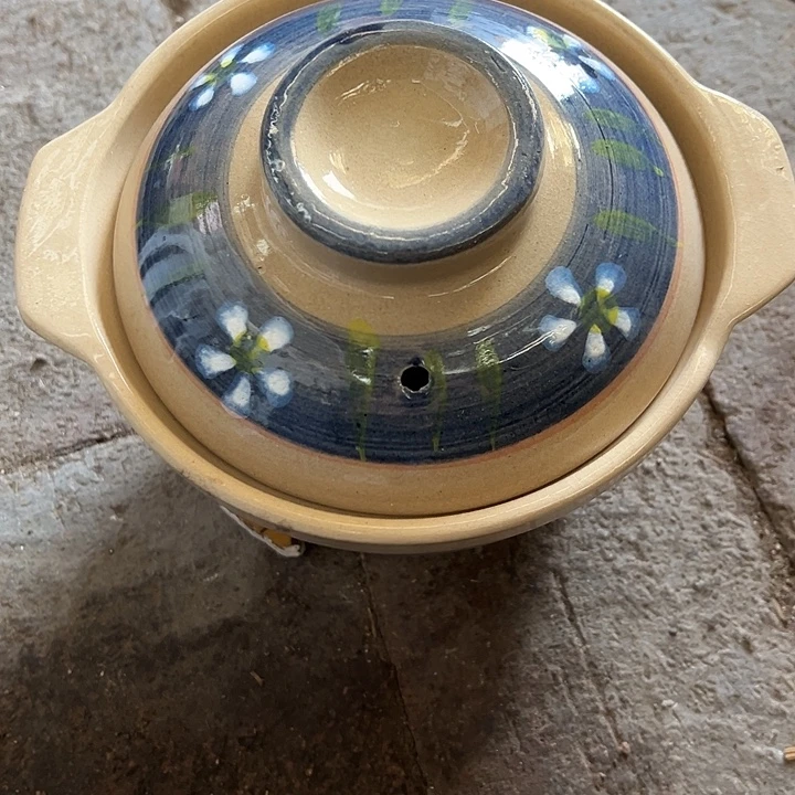 瓷粗瓷手绘砂锅口径16 x9两支