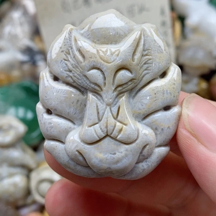 硅化珊瑚（珊瑚玉）未镶嵌颈饰