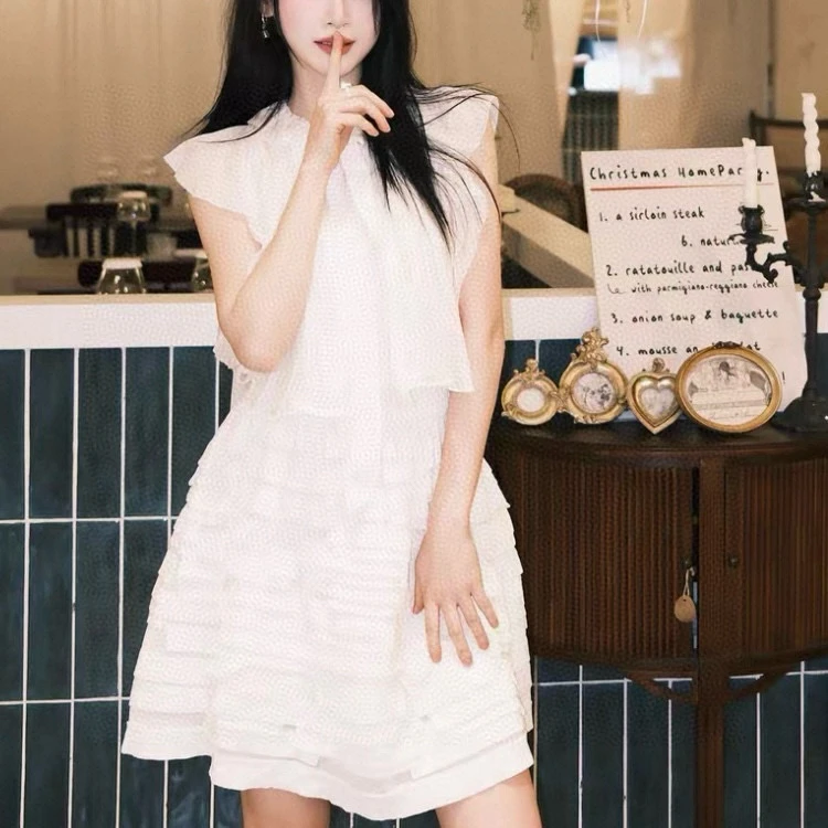 99新 Chanel/香奈儿 松紧腰蛋糕短裙 34码 A00066
