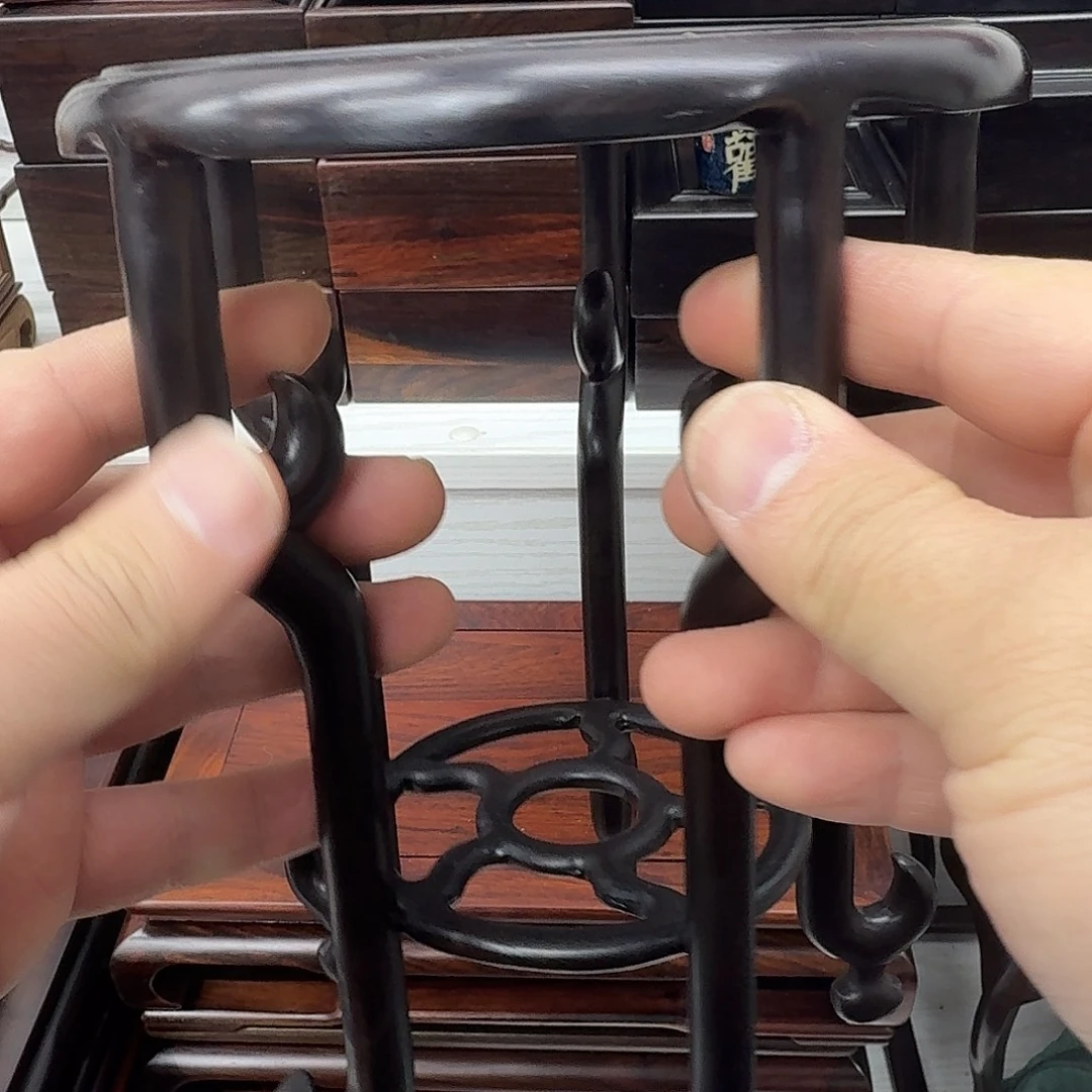 咸***临木紫光檀14公分钩子脚