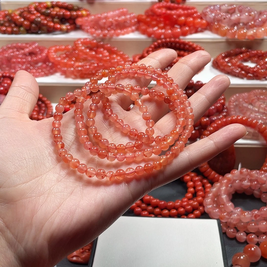 南红玛瑙未镶嵌手链