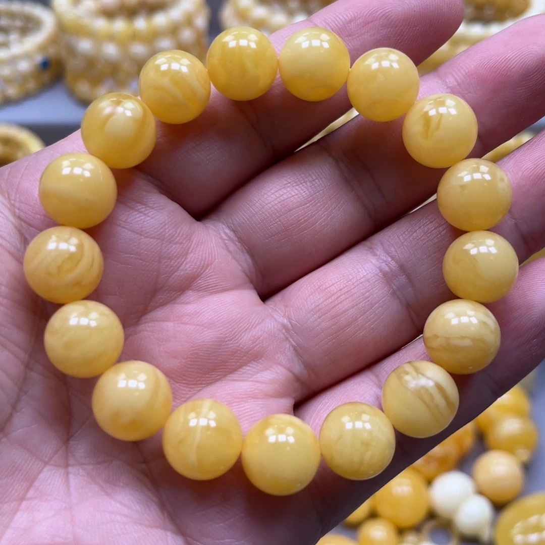 琥珀未镶嵌手链手串