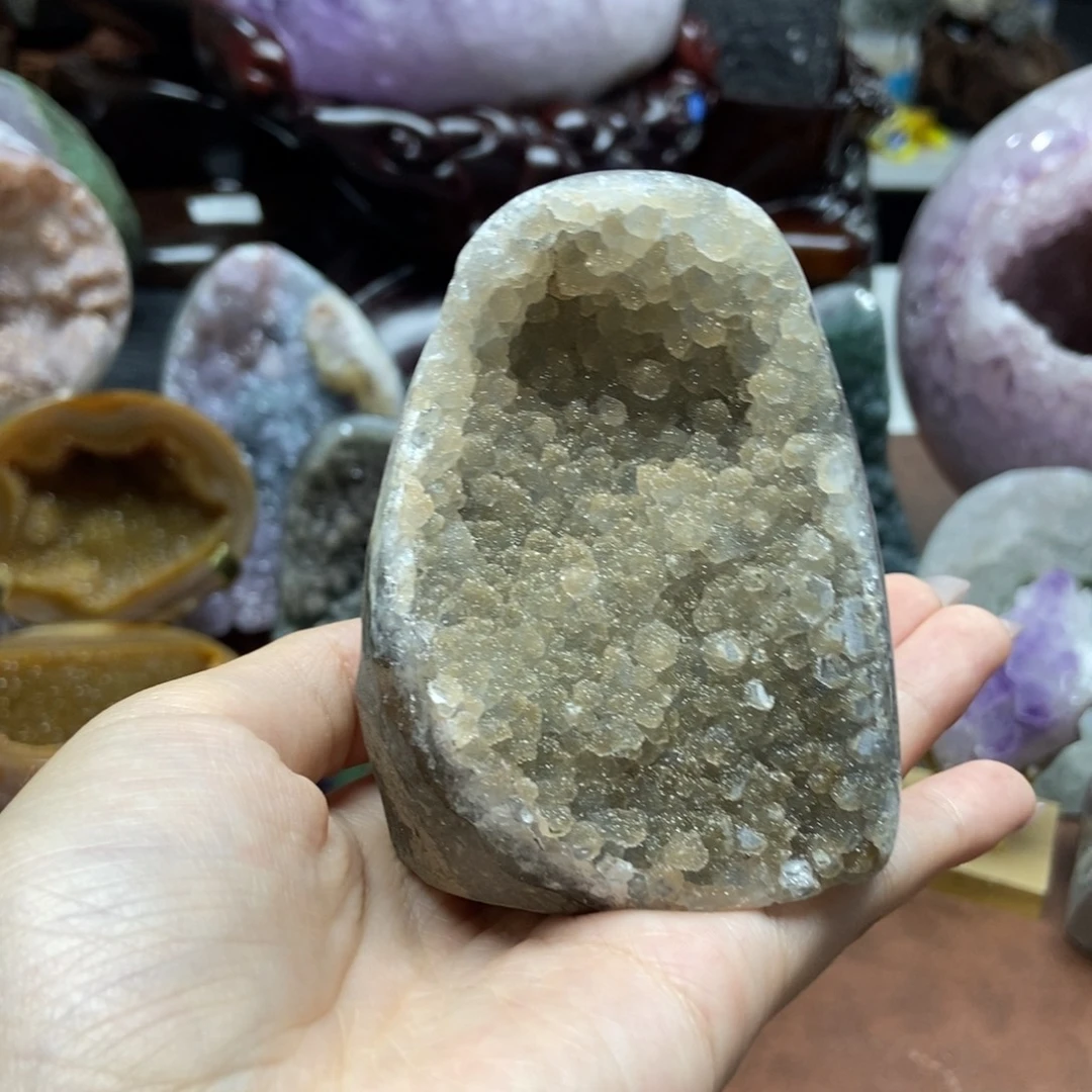 紫晶未镶嵌摆件水晶