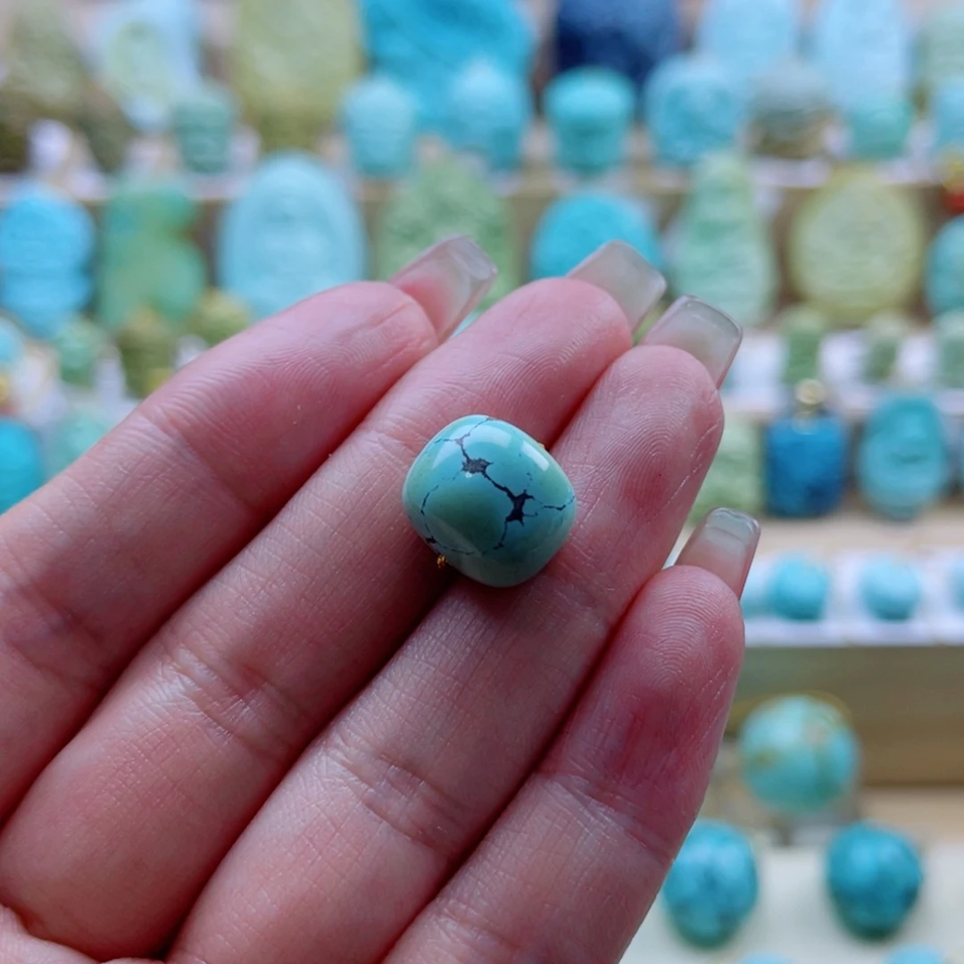 绿松石未镶嵌珠宝奇石13mm