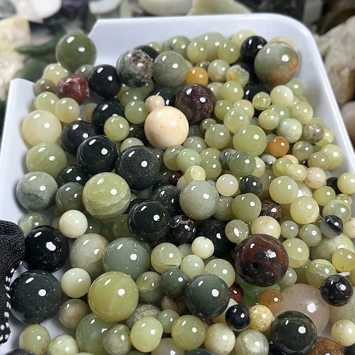 和田玉（糖玉）和田玉边角料9K金镶嵌吉*晨