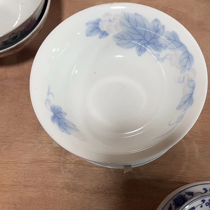 陶17.5公分葡萄花菜碗菜碗菜碗微瑕