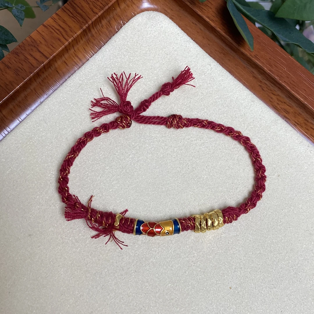 【珍珍严选】足金锦鲤鱼跃龙门手绳-HJSS117