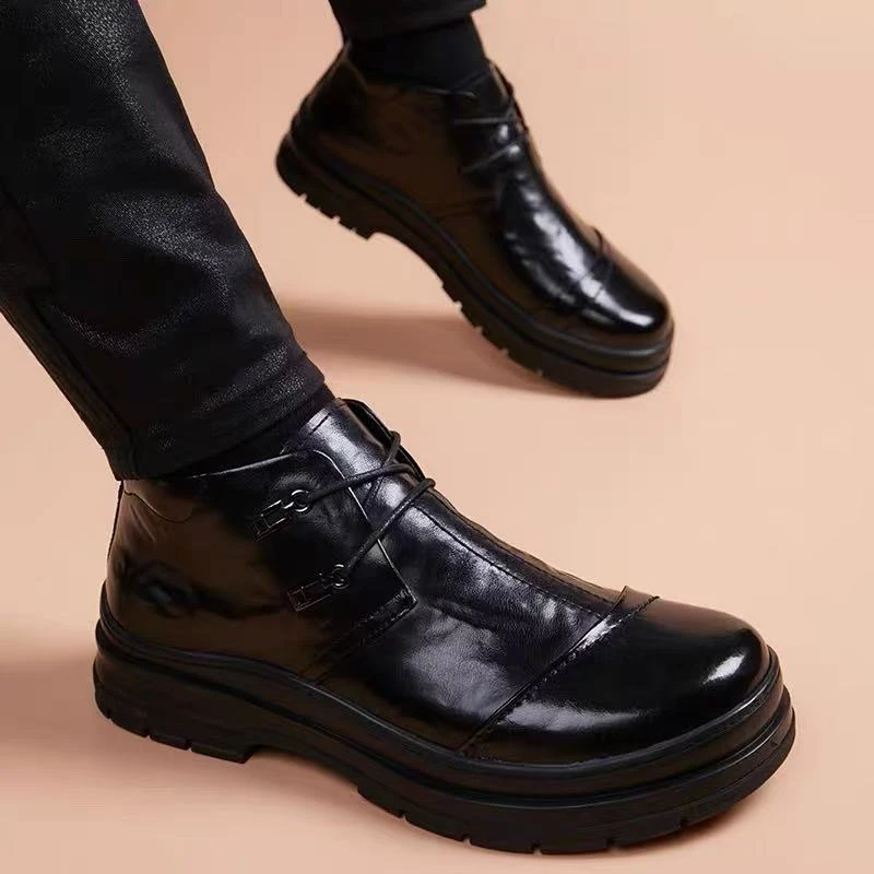 英国『设计师』力荐！新款男士正装皮鞋英伦风商务休闲厚底德比鞋子
