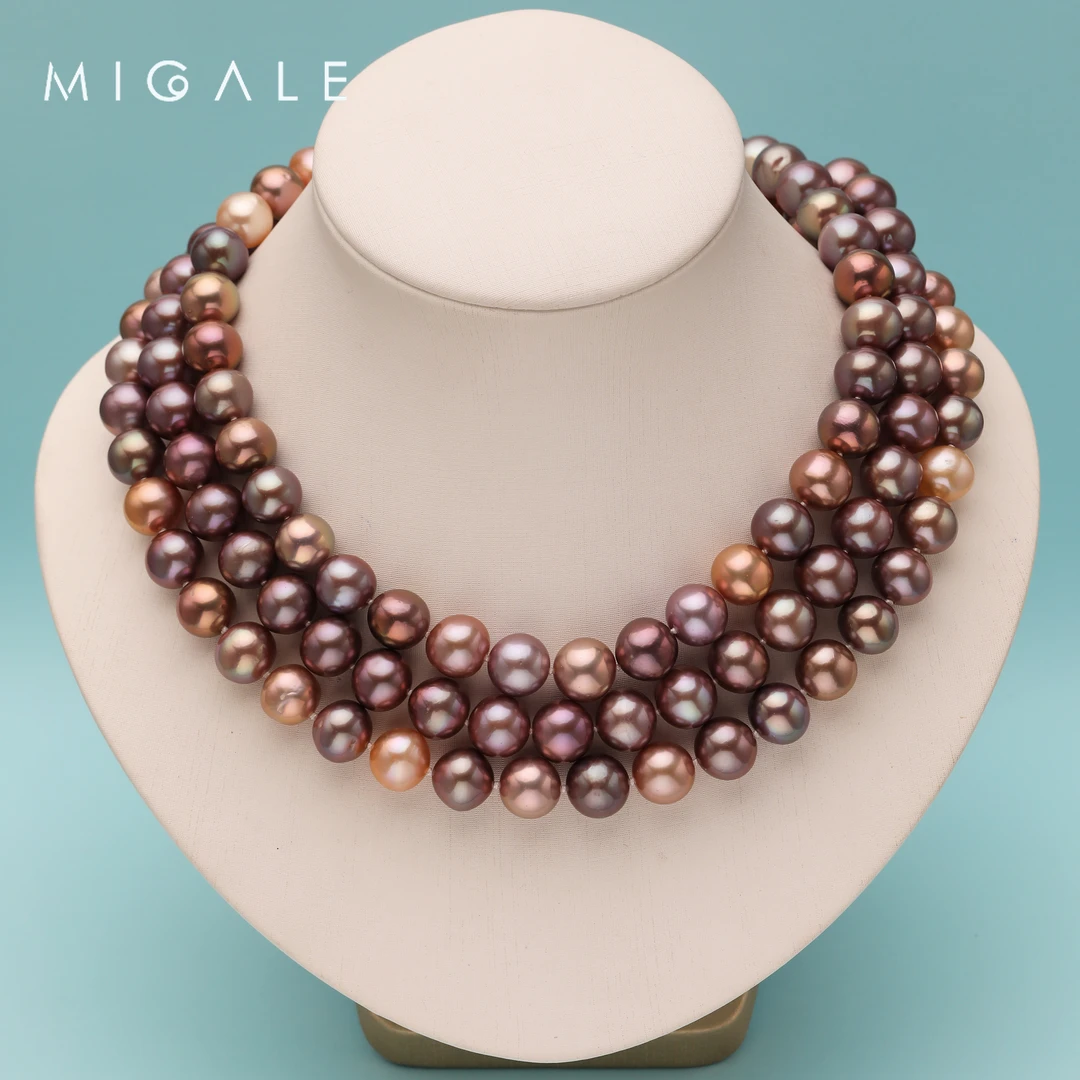 Y【25年新品丨高品质】9-12mm紫珠项链多样性发一件P1083