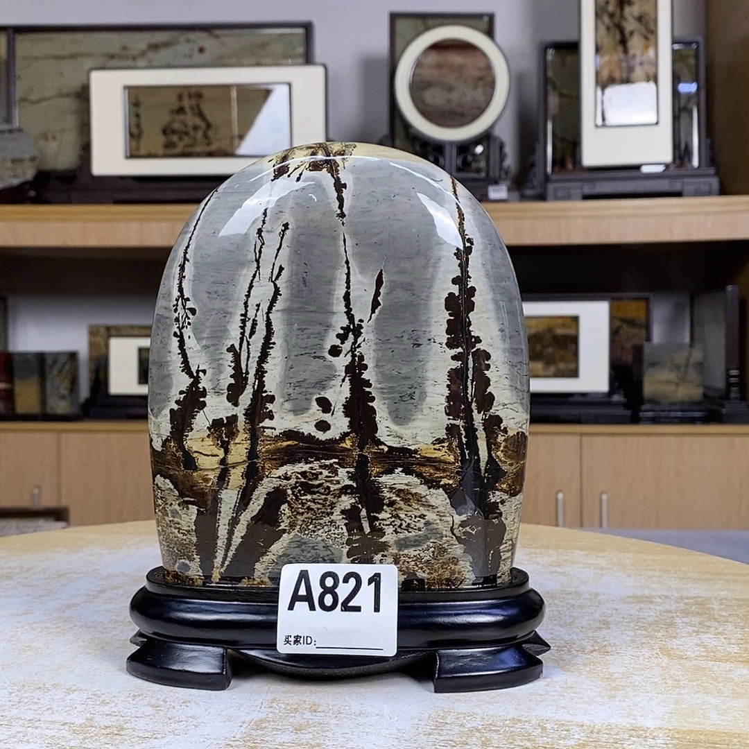 印石昌化石广西国画石摆件821