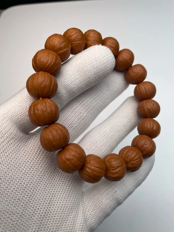 【边肚同尺原皮南瓜- 至遵出品】全品猴头核桃手串