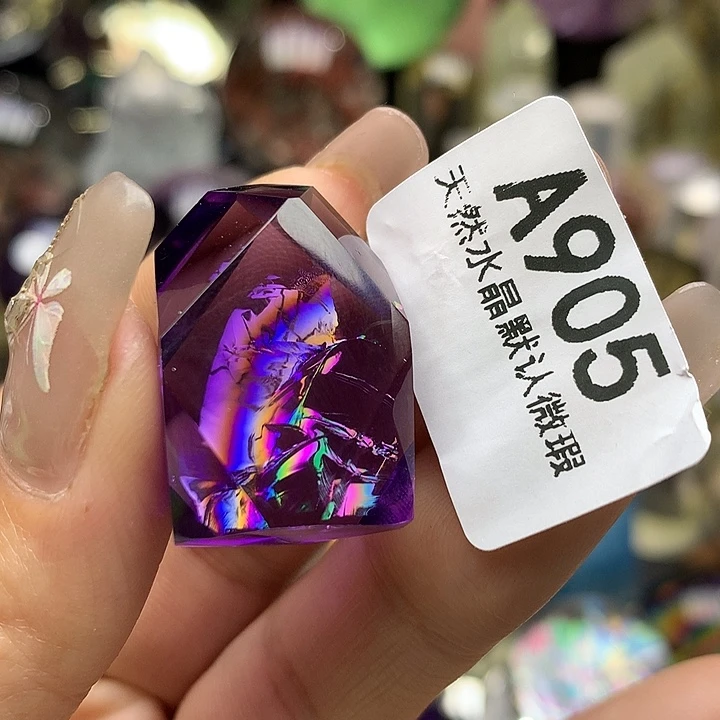 水晶摆件未镶嵌琦**绘水晶