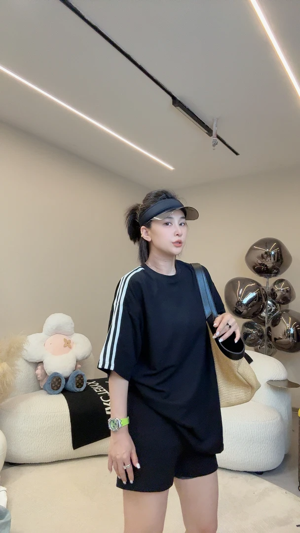 8932夏季新款插肩袖耐磨短袖INS风耐脏螺纹T恤拼色韩版