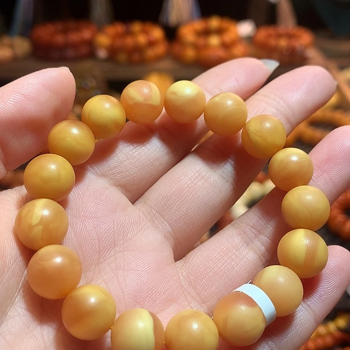 蜜蜡未镶嵌手串蜜蜡手串