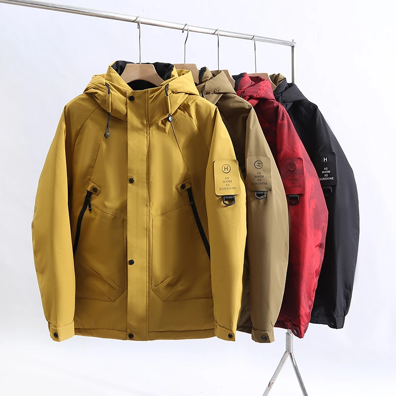 男士户外连帽棉服新款时尚潮流秋春秋季加厚保暖防寒服休闲情侣外