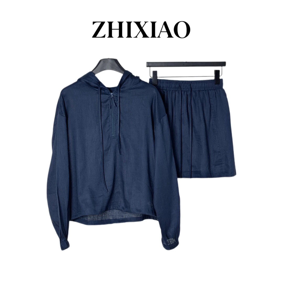 【ZHIXIAO】夏季新款：带帽长袖套装1106-3
