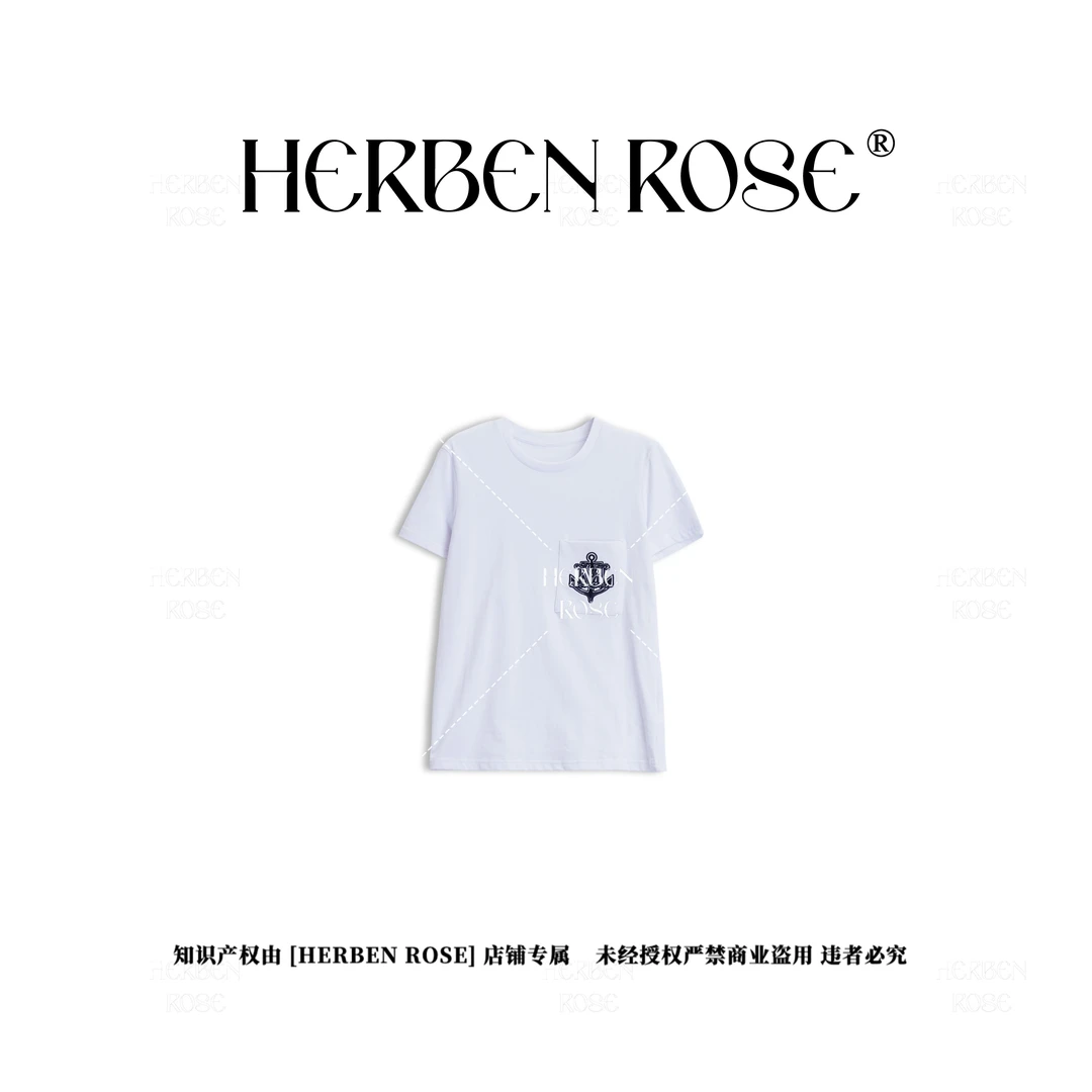 2025夏季口袋刺绣蓝钻短袖 741805