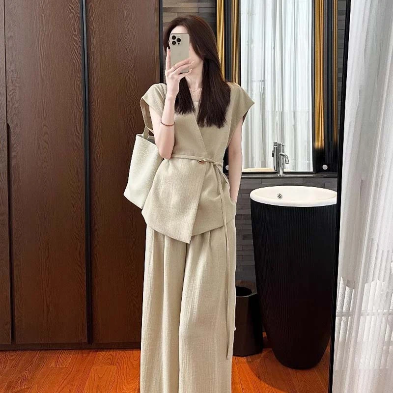 【王二小】【两件套】【有里布】【送腰带】通勤办公通勤时尚套装女D2469