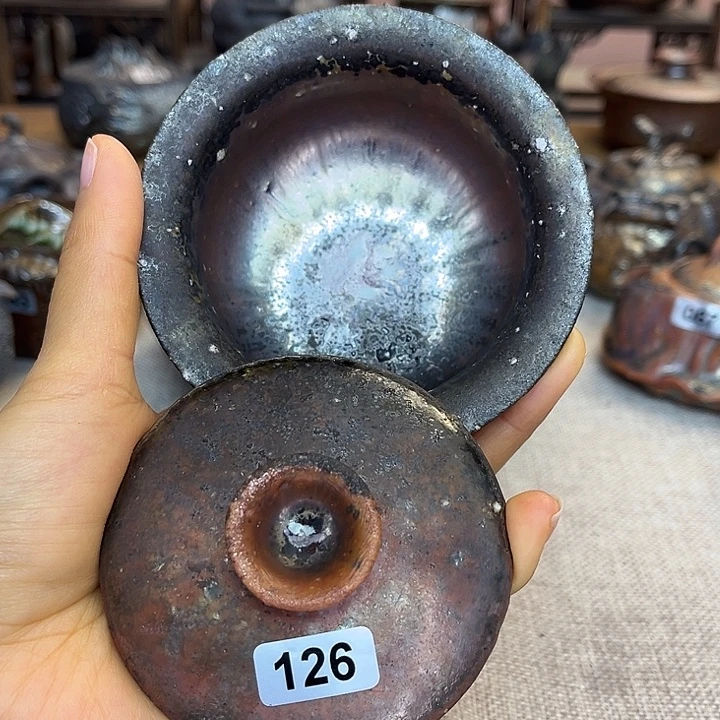 裸柴烧陶瓷手工茶器