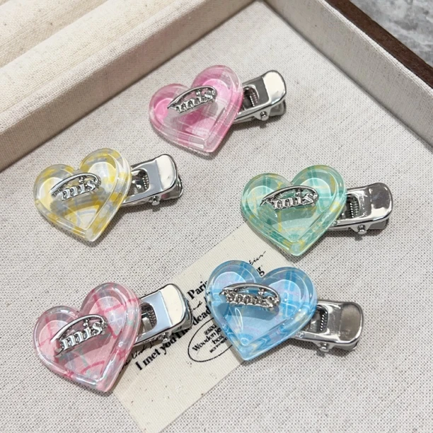 爱心彩色糖果侧边夹刘海夹J1060