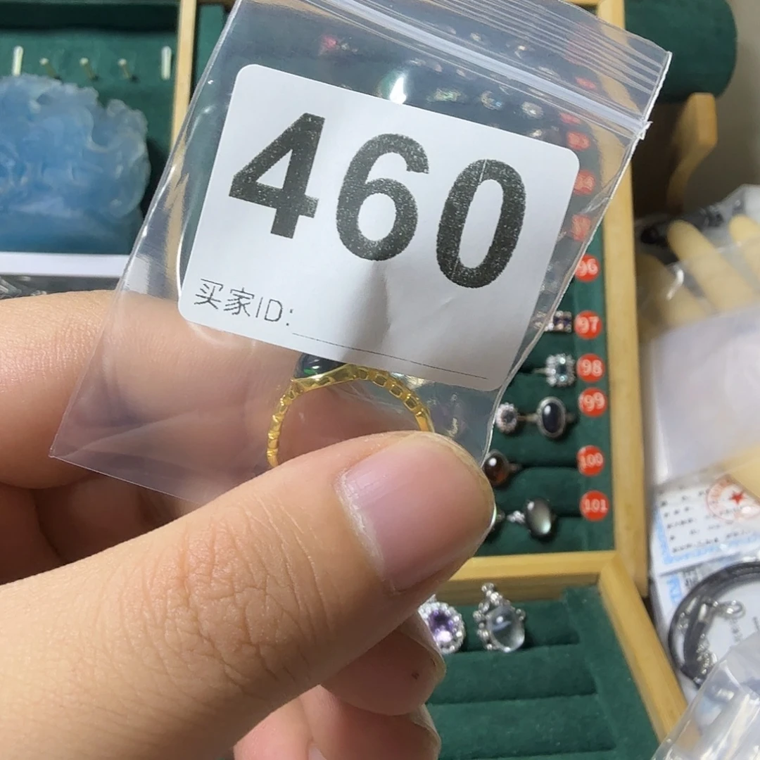 旷***·石英质玉银S925镶嵌戒指