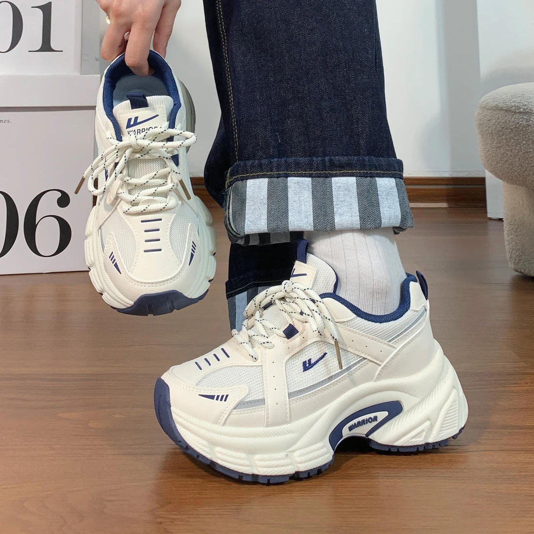 回力2025夏季新款chic厚底爆款潮流蓝色运动鞋老爹鞋女时尚休闲鞋