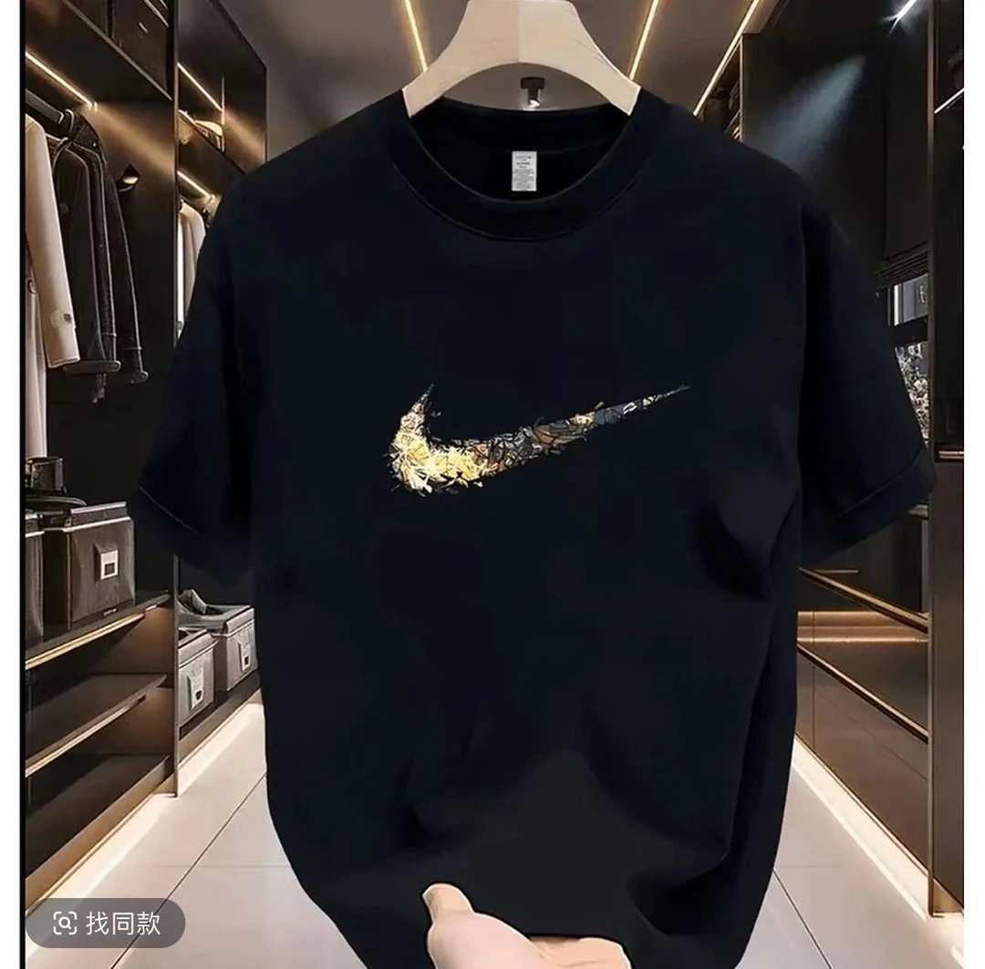 【一折粉丝福利】夏季短袖t恤男装新款时尚潮牌半袖体恤上衣 露芝