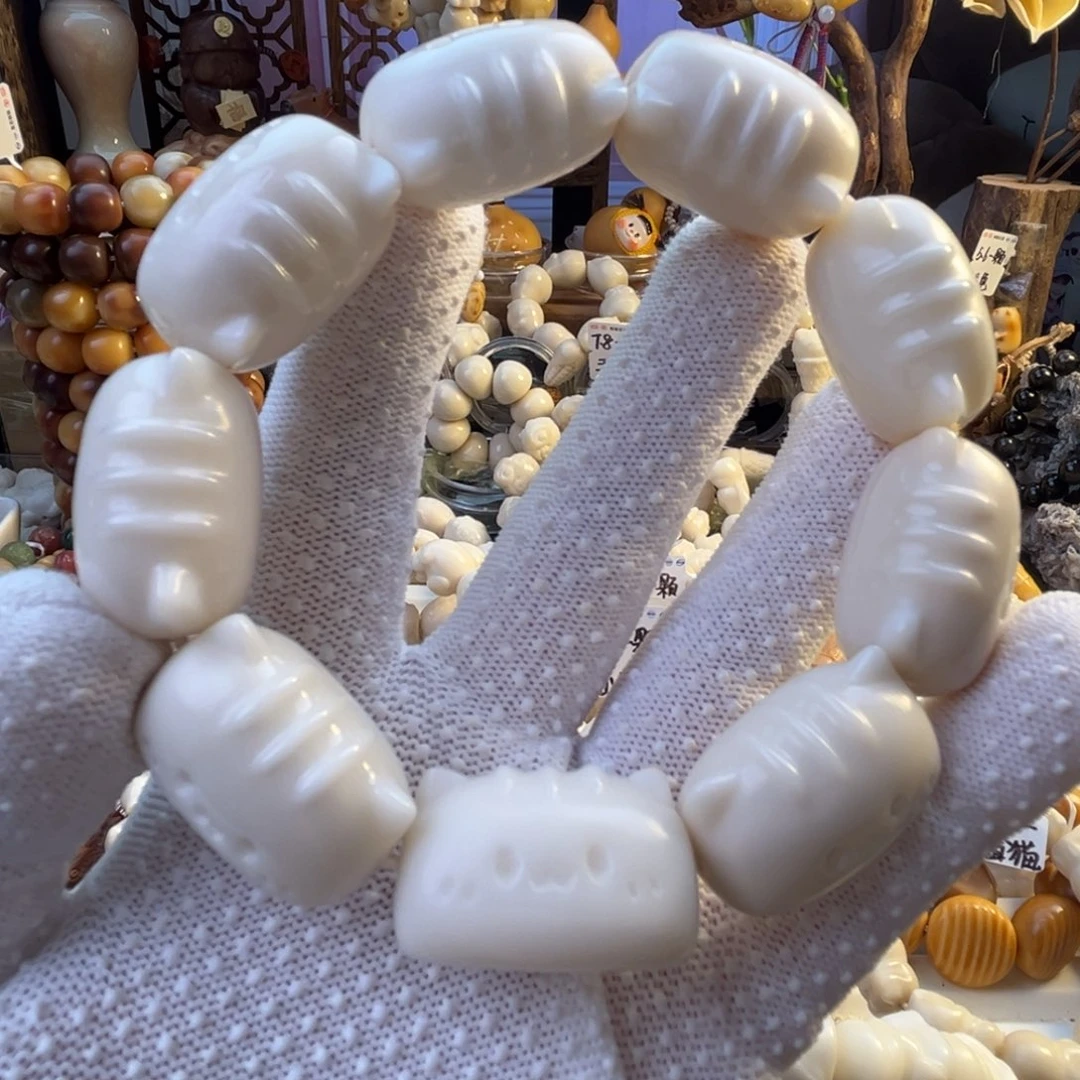 菩提根/象牙果手串-原色法棍猫
