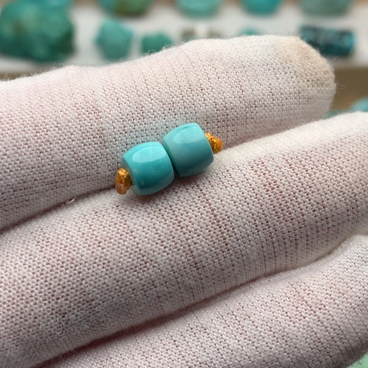 绿松石未镶嵌珠宝奇石6.4mm