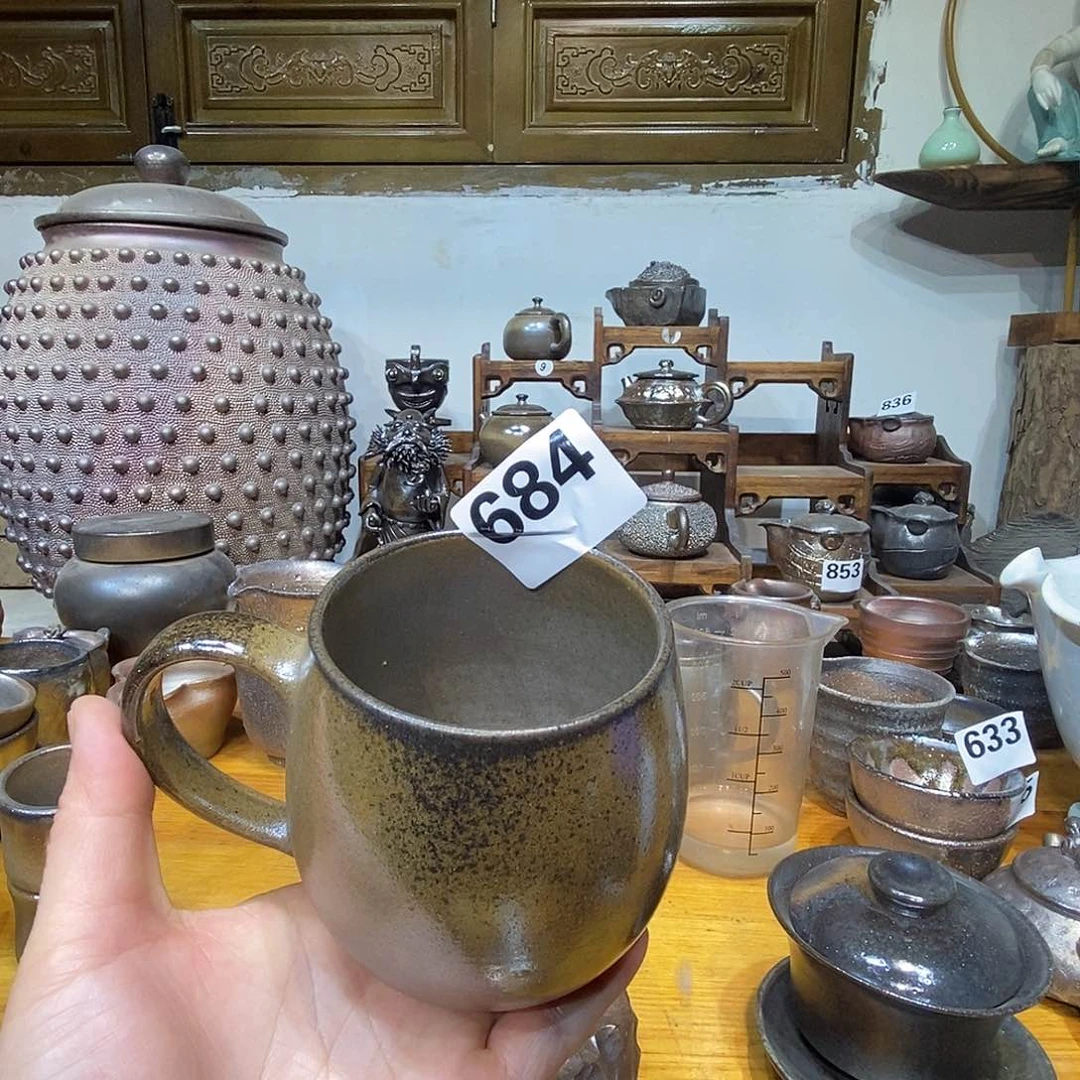 高温柴烧陶泥马克杯