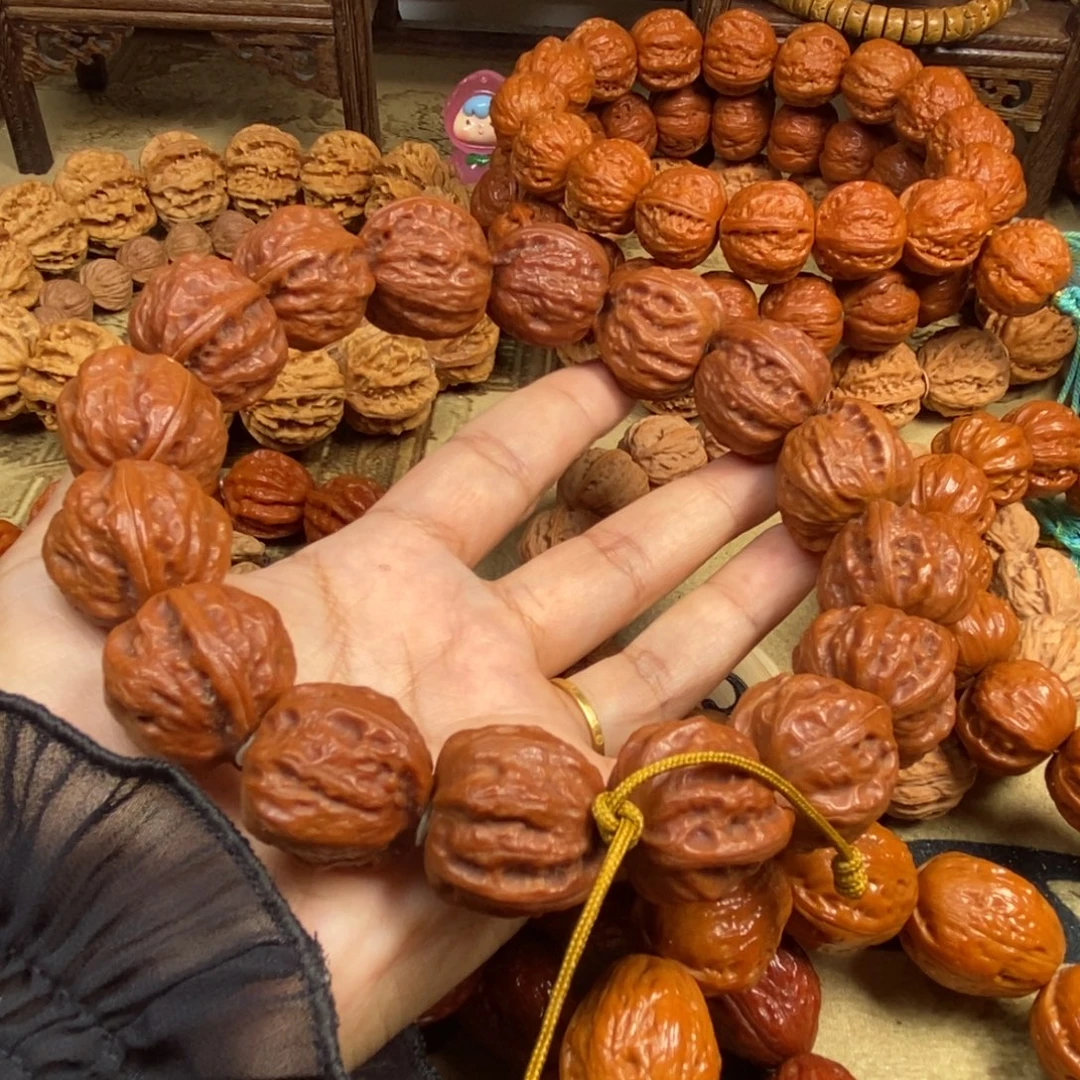 文玩核桃吊坠浅纹八棱文玩核桃