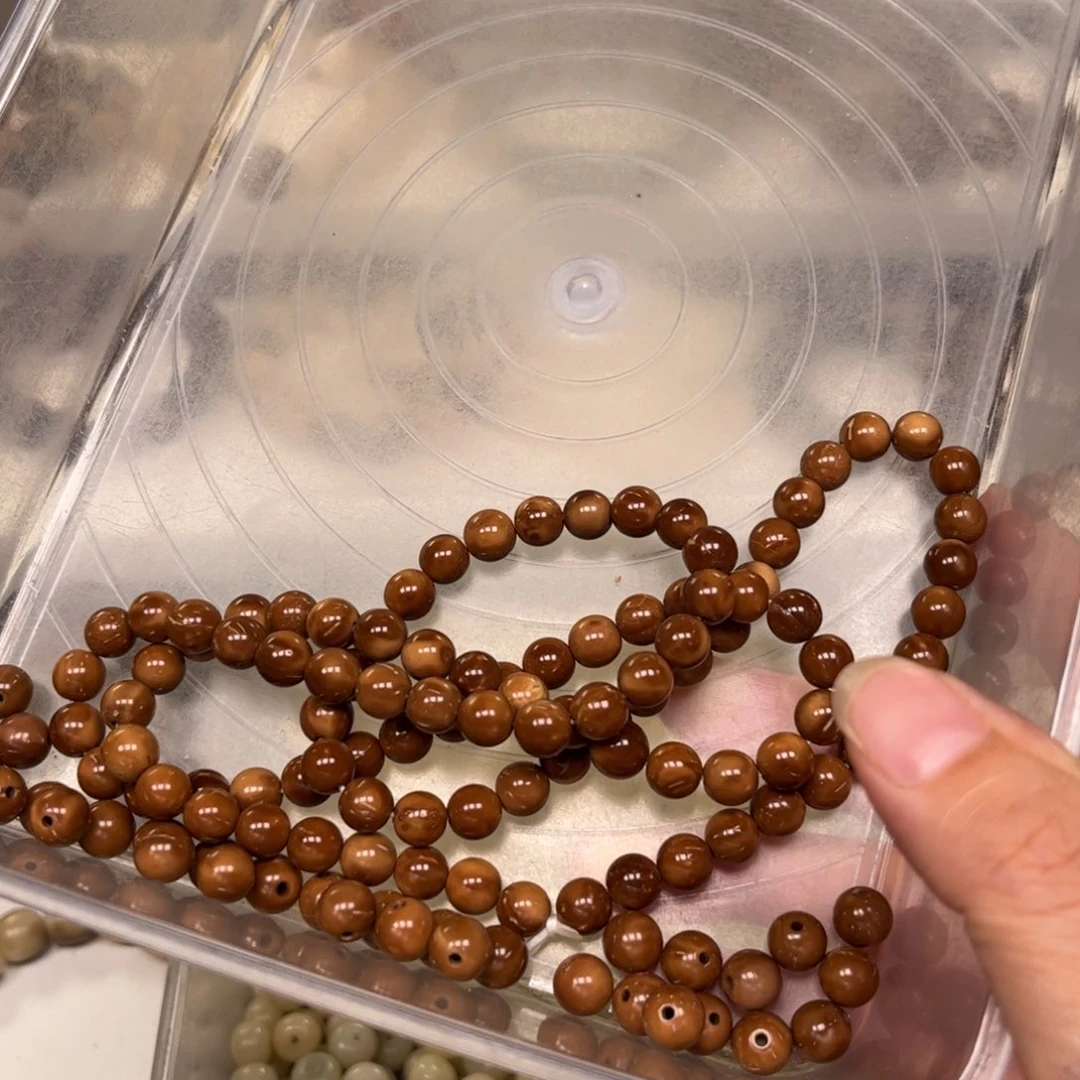 白玉菩提吊坠库克散珠129颗卡8的